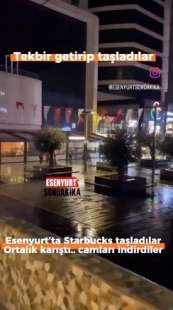 manifestanti filo palestinesi attaccano starbucks a istanbul 5