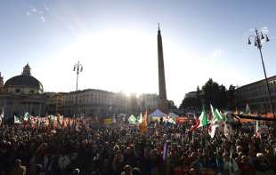 manifestazione del pd a piazza del popolo 11 novembre 2023