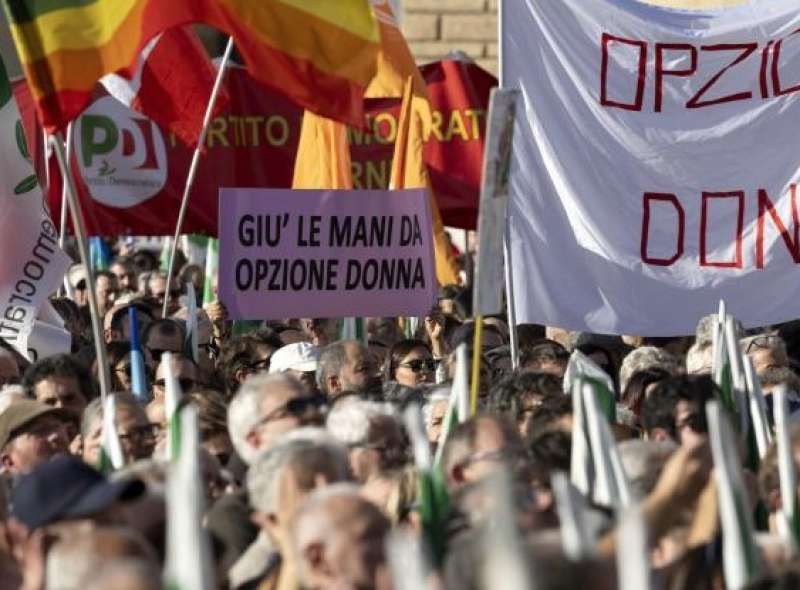 manifestazione del pd a piazza del popolo 11 novembre 2023