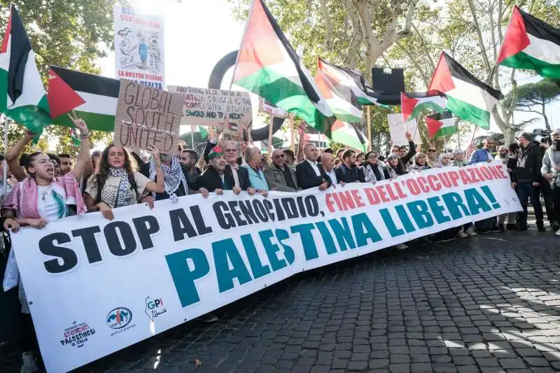 manifestazione nazionale per la palestina   roma   3