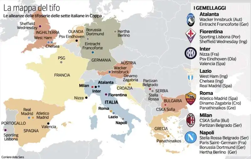 MAPPA DEL TIFO