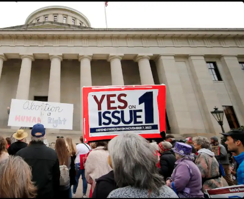 ohio vota sì al diritto di aborto