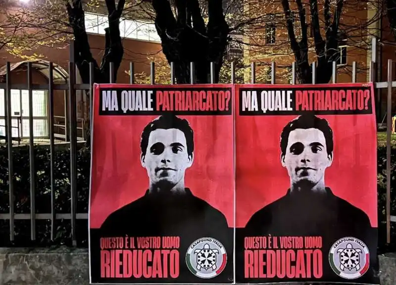 POSTER DI CASAPOUND SU FILIPPO TURETTA