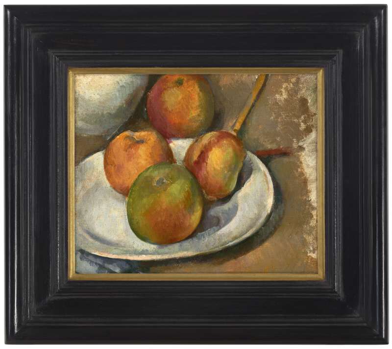 quatre pommes et un couteau di paul cezanne