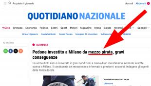 quotidiano nazionale, mezzo pirata