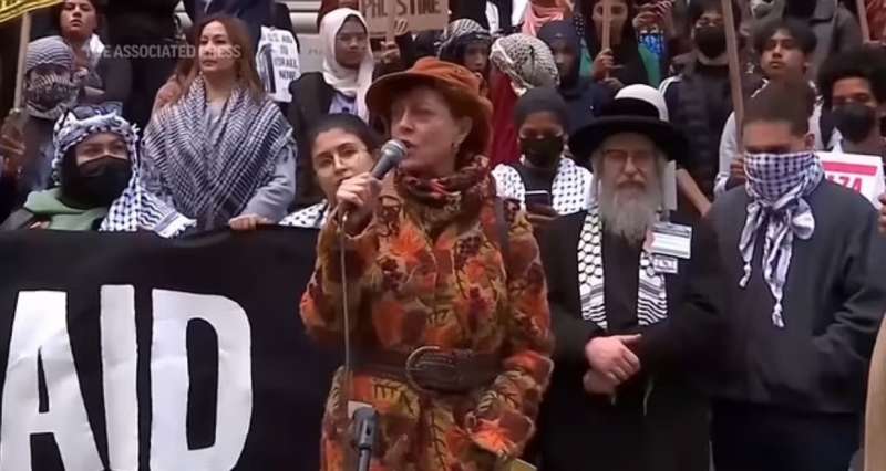 susan sarandon alla manifestazione pro palestina