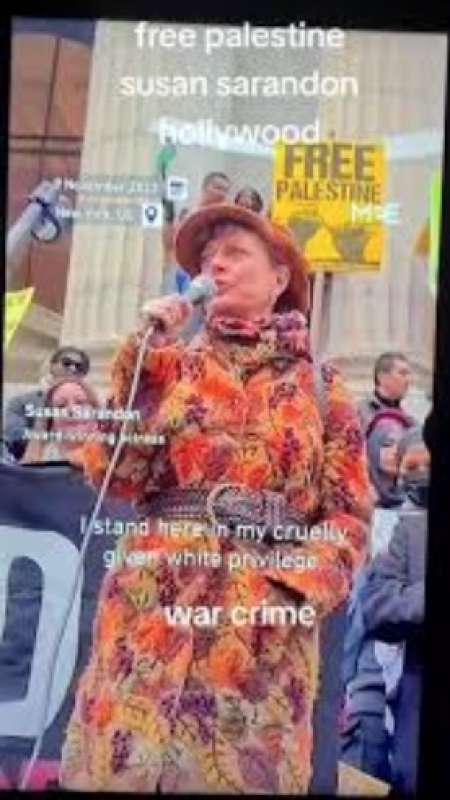 susan sarandon e le proteste pro palestina 2