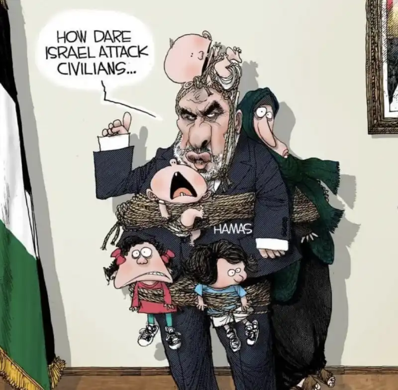 vignetta su hamas rimossa dal washington post