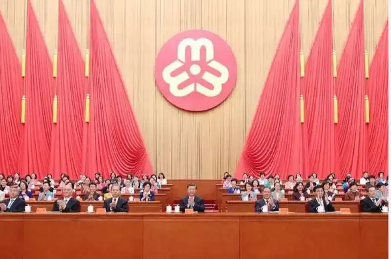 XI JINPING CONGRESSO NAZIONALE DELLE DONNE A PECHINO 