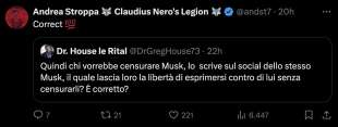 ANDREA STROPPA DIFENDE ELON MUSK