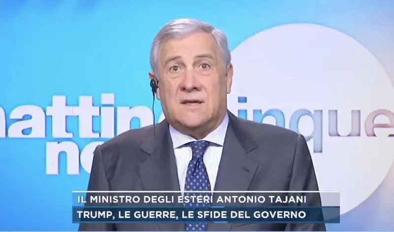 ANTONIO TAJANI A MATTINO CINQUE