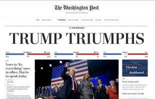 DONALD TRUMP VINCE LE ELEZIONI - HOMEPAGE WASHINGTON POST