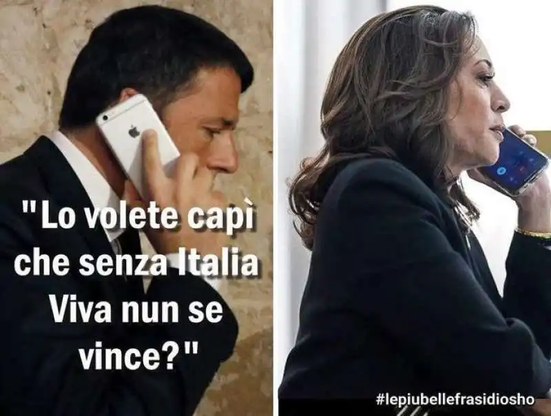 ELEZIONI USA: MATTEO RENZI E KAMALA HARRIS - MEME BY OSHO