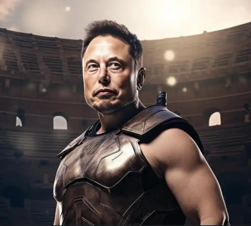 elon musk gladiatore al colosseo - immagine creata con ai