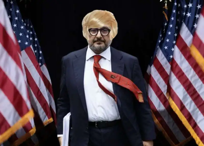 gennaro sangiuliano versione donald trump - meme