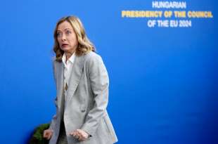 GIORGIA MELONI AL CONSIGLIO EUROPEO INFORMALE DI BUDAPEST - FOTO LAPRESSE