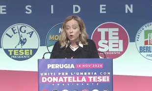 giorgia meloni comizio finale per donatella tesei in umbria.