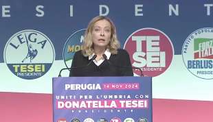 giorgia meloni comizio finale per donatella tesei in umbria