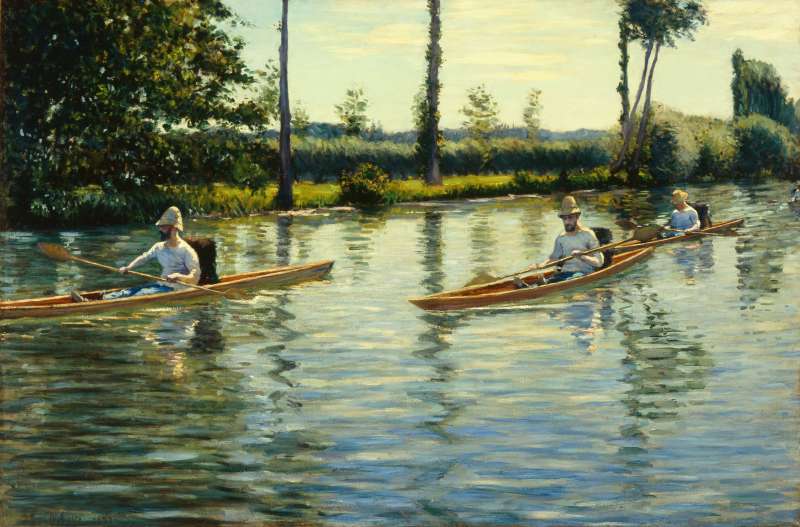 gustave caillebotte boating on the yerres