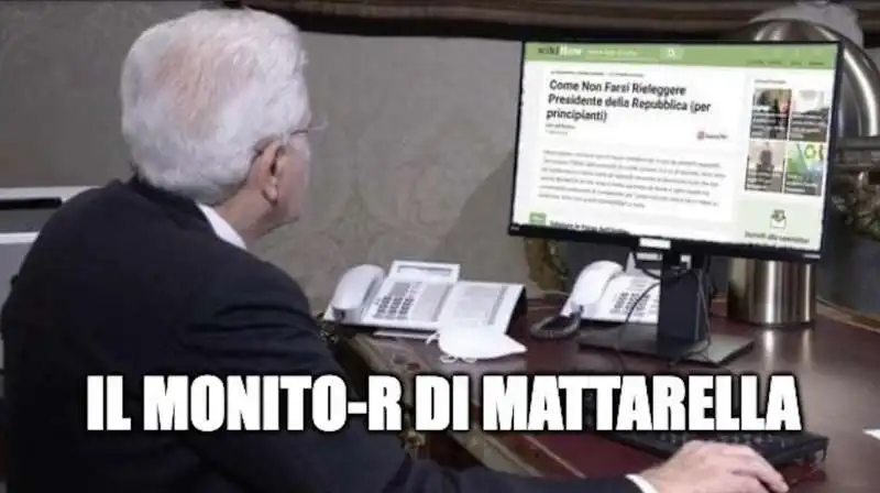 IL MONITOR DI MATTARELLA - MEME 