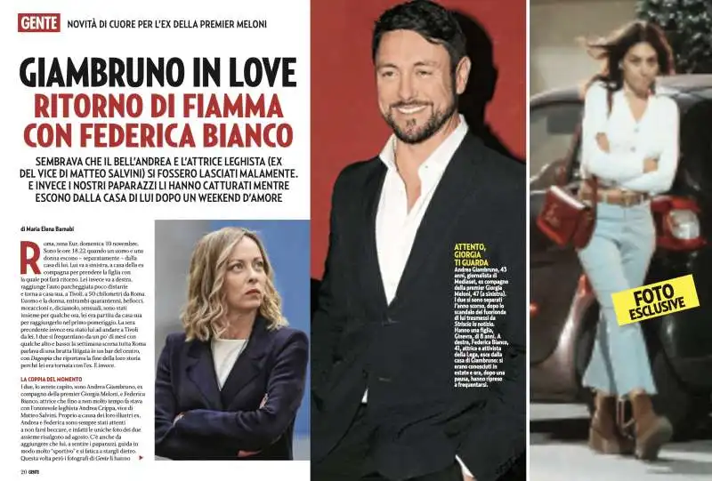 IL RITORNO DI FIAMMA DI ANDREA GIAMBRUNO CON FEDERICA BIANCO - FOTO GENTE 