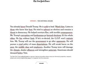 L APPELLO FINALE DEL NEW YORK TIMES CONTRO TRUMP