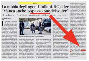 la stampa, spazzolino del water