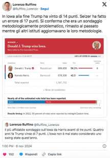 LORENZO RUFFINO SUL SONDAGGIO SBAGLIATO SULL IOWA