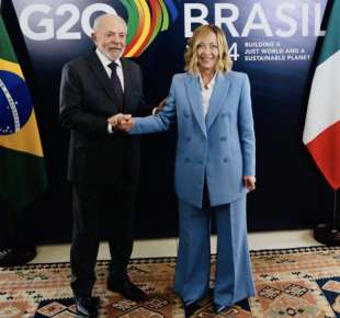 lula con giorgia meloni g20 brasile