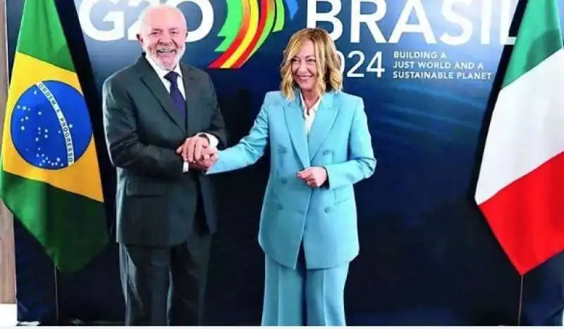 lula giorgia meloni   g20 rio de janeiro