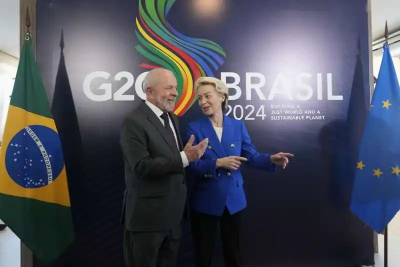 lula ursula von der leyen   g20 rio de janeiro   foto lapresse