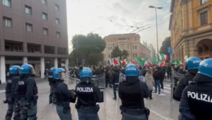 manifestazione di casapound e rete dei patrioti a bologna