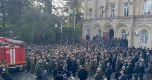 proteste anti russe in Abkhazia - georgia