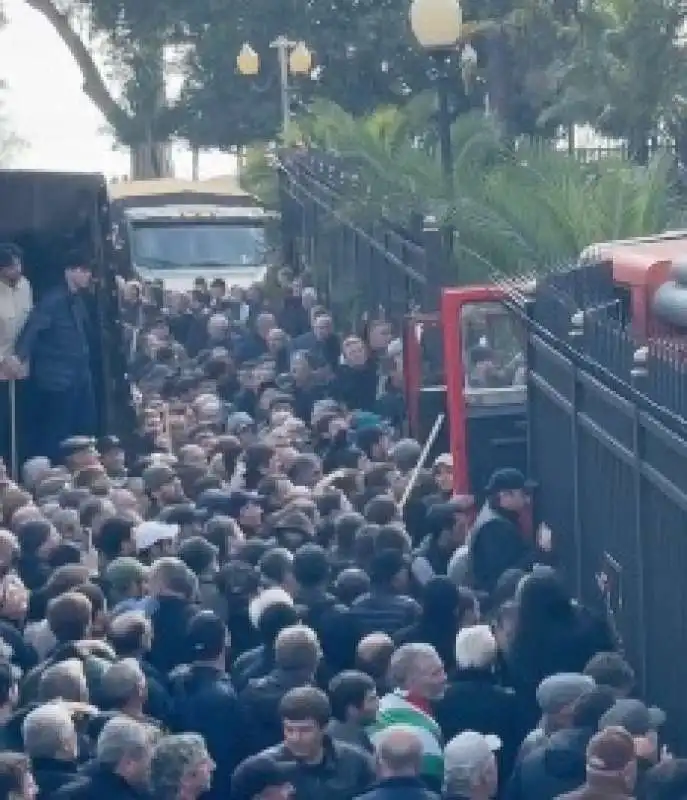 proteste anti russe in Abkhazia - georgia 