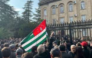 proteste anti russe in Abkhazia - georgia