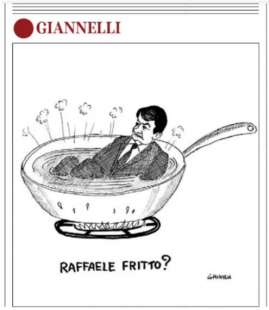 raffaele fitto - vignetta by giannelli