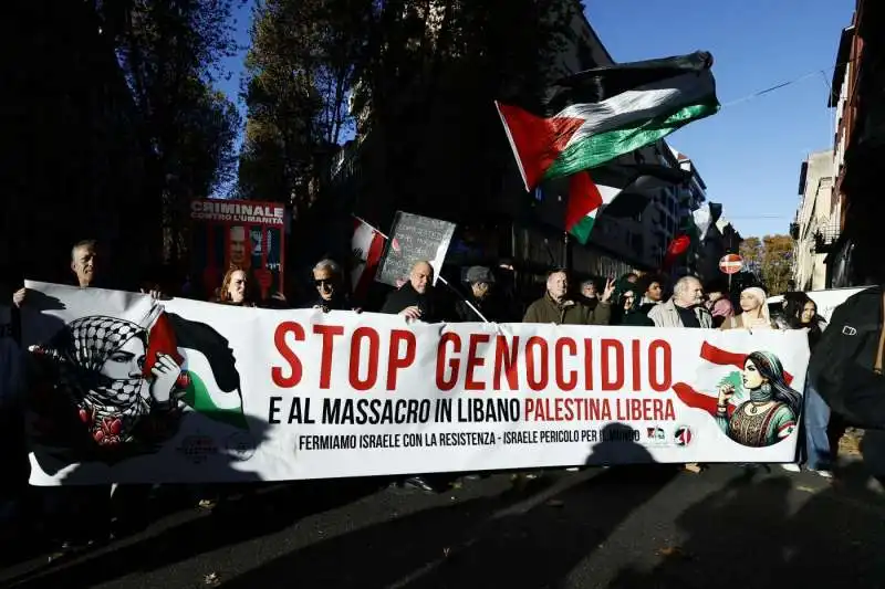 roma   manifestazione pro palestina   foto lapresse   11