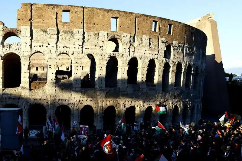 roma   manifestazione pro palestina   foto lapresse   22