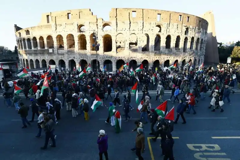 roma   manifestazione pro palestina   foto lapresse   23