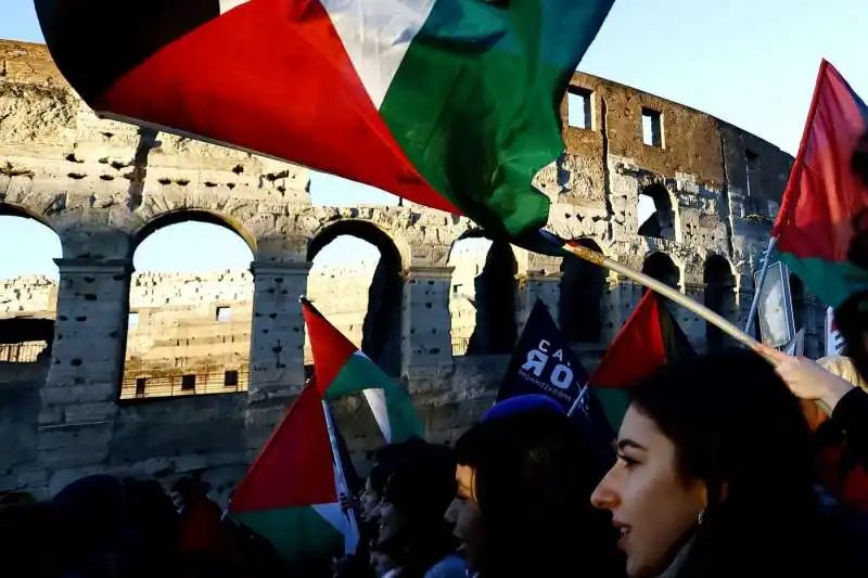 roma   manifestazione pro palestina   foto lapresse   27