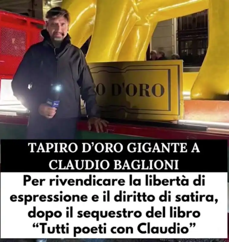 striscia la notizia consegna un tapiro gigante a claudio baglioni 4