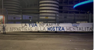 striscione tifosi inter