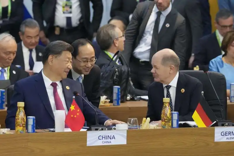 xi jinping olaf scholz   g20 rio de janeiro   foto lapresse