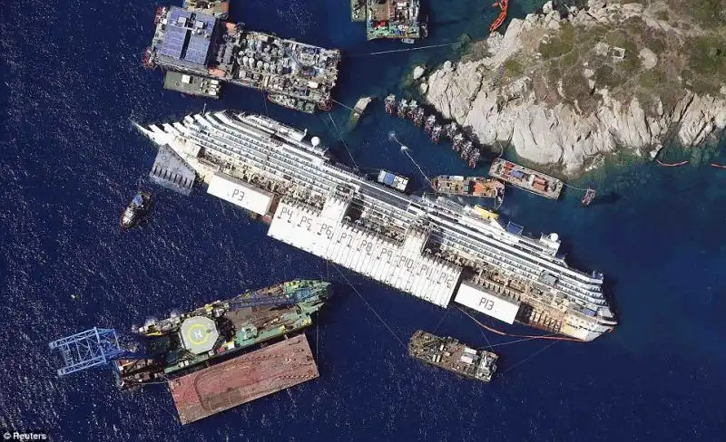 LA COSTA CONCORDIA SI RIALZA 