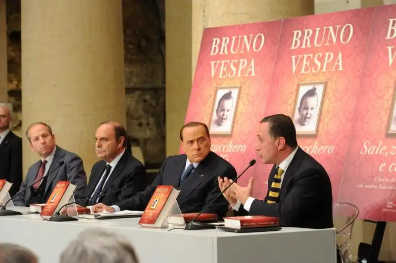 Cusenza Vespa Berlusconi e Polito 