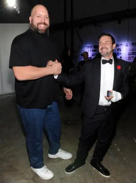 david arquette and paul randall wight jr attended flaunt magazine and wildfox present hollywood lawn a fire poem performance by robert montgomery at mana wynwood  