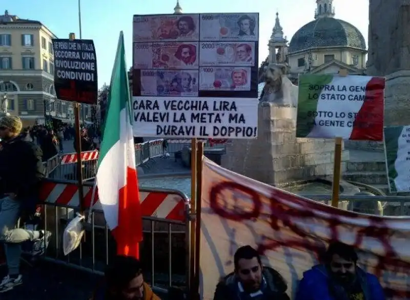 FORCONI E CASAPOUND A PIAZZA DEL POPOLO 