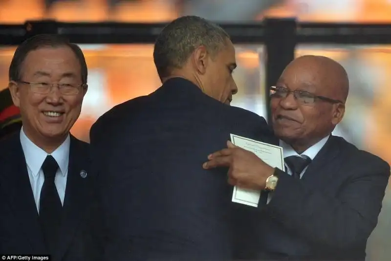 FUNERALI DI NELSON MANDELA - OBAMA E ZUMA