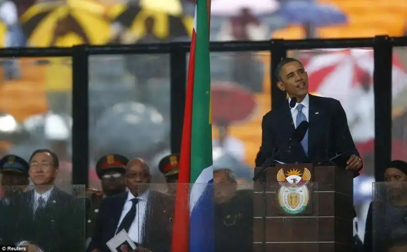 FUNERALI DI NELSON MANDELA - IL DISCORSO DI OBAMA