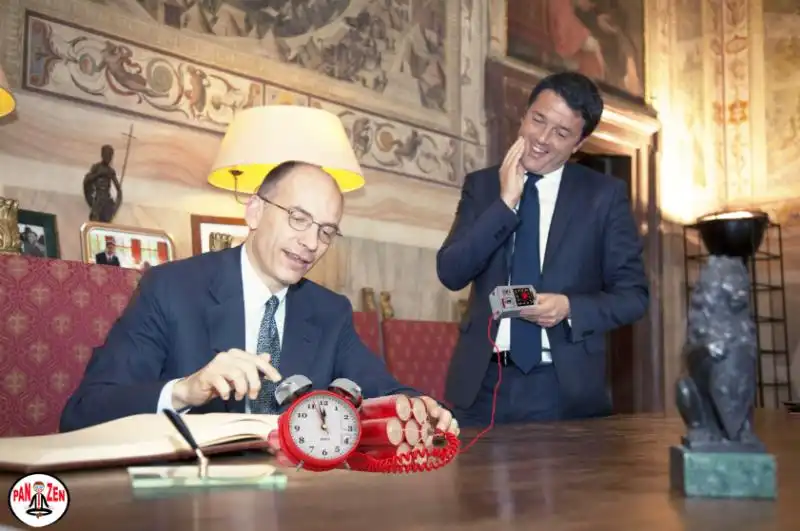 MATTEO RENZI E LA BOMBA A ENRICO LETTA 